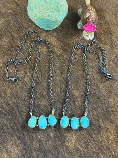 Sonoran Gold 3 Stone Fixed Necklace