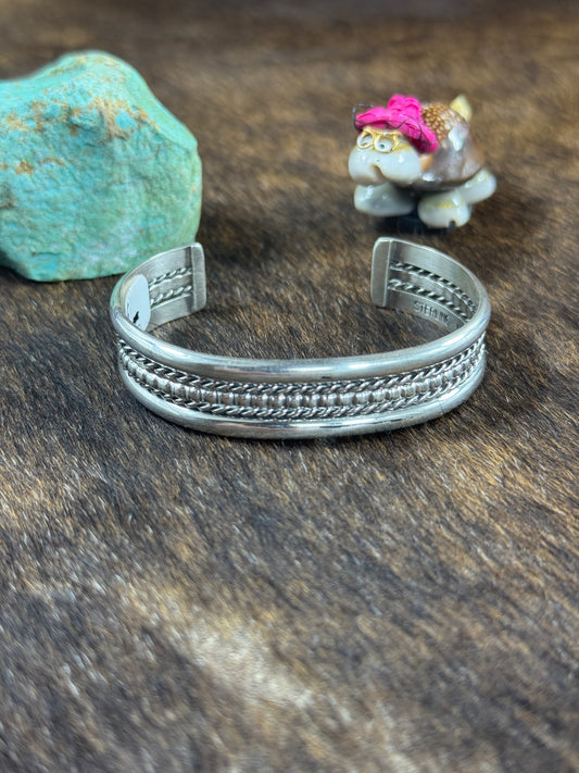 Sterling Silver Row Bracelet