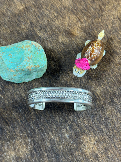 Sterling Silver Row Bracelet