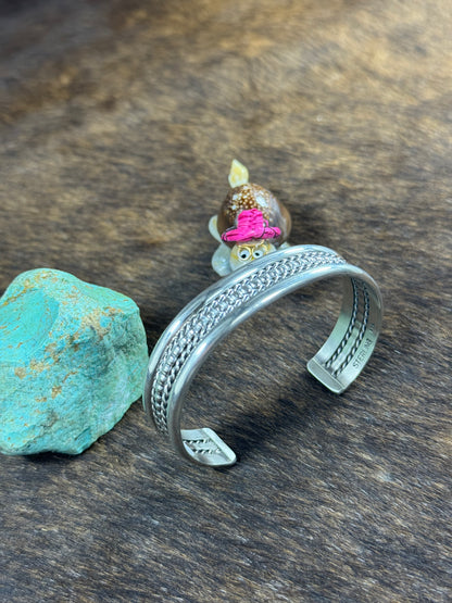 Sterling Silver Row Bracelet