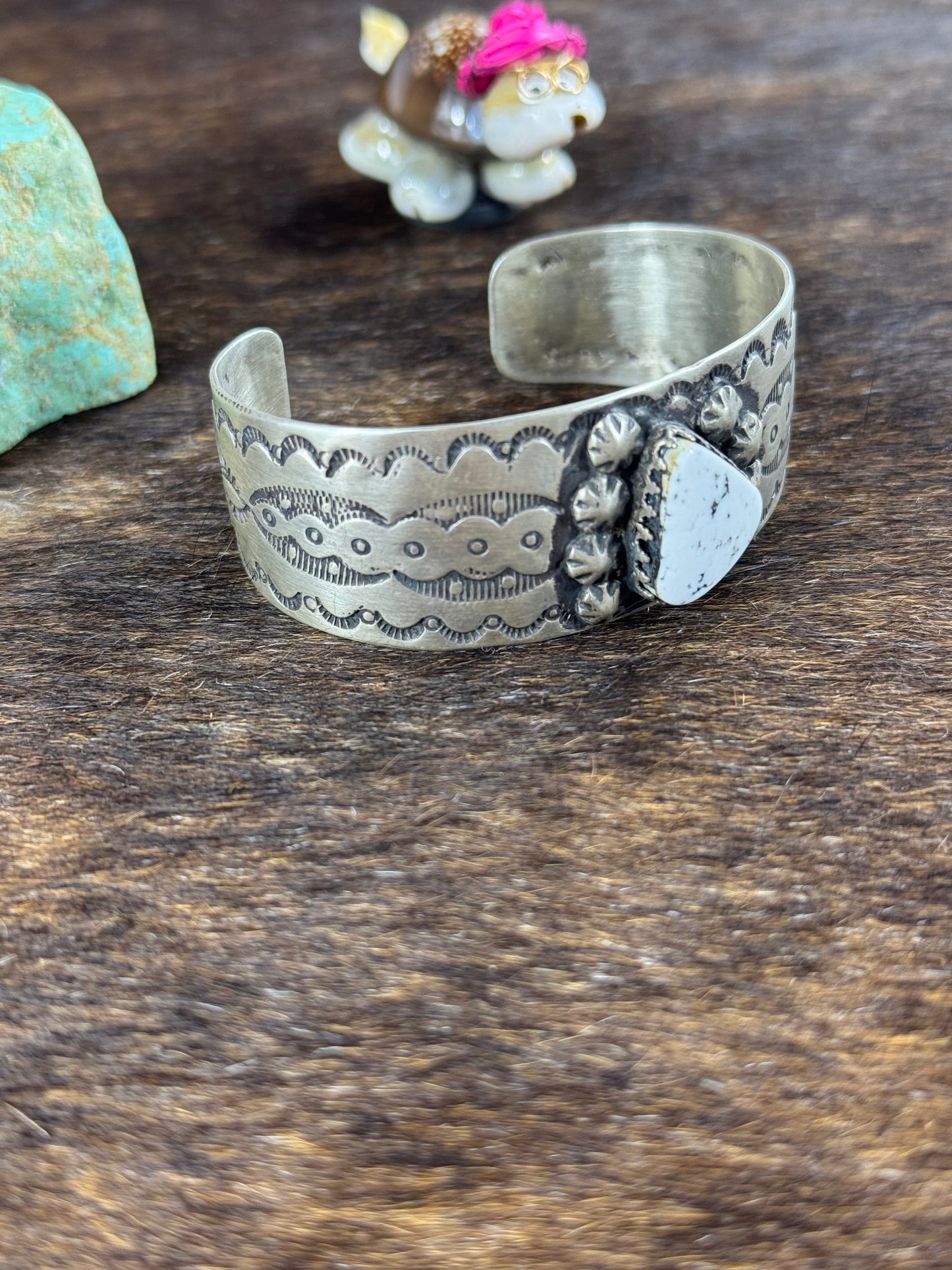 White Buffalo Stamp Cuff