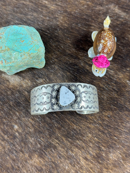 White Buffalo Stamp Cuff