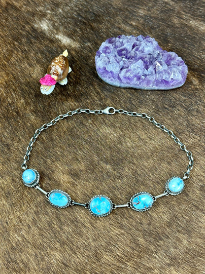 Golden Hills 5 Stone Sterling Silver Choker