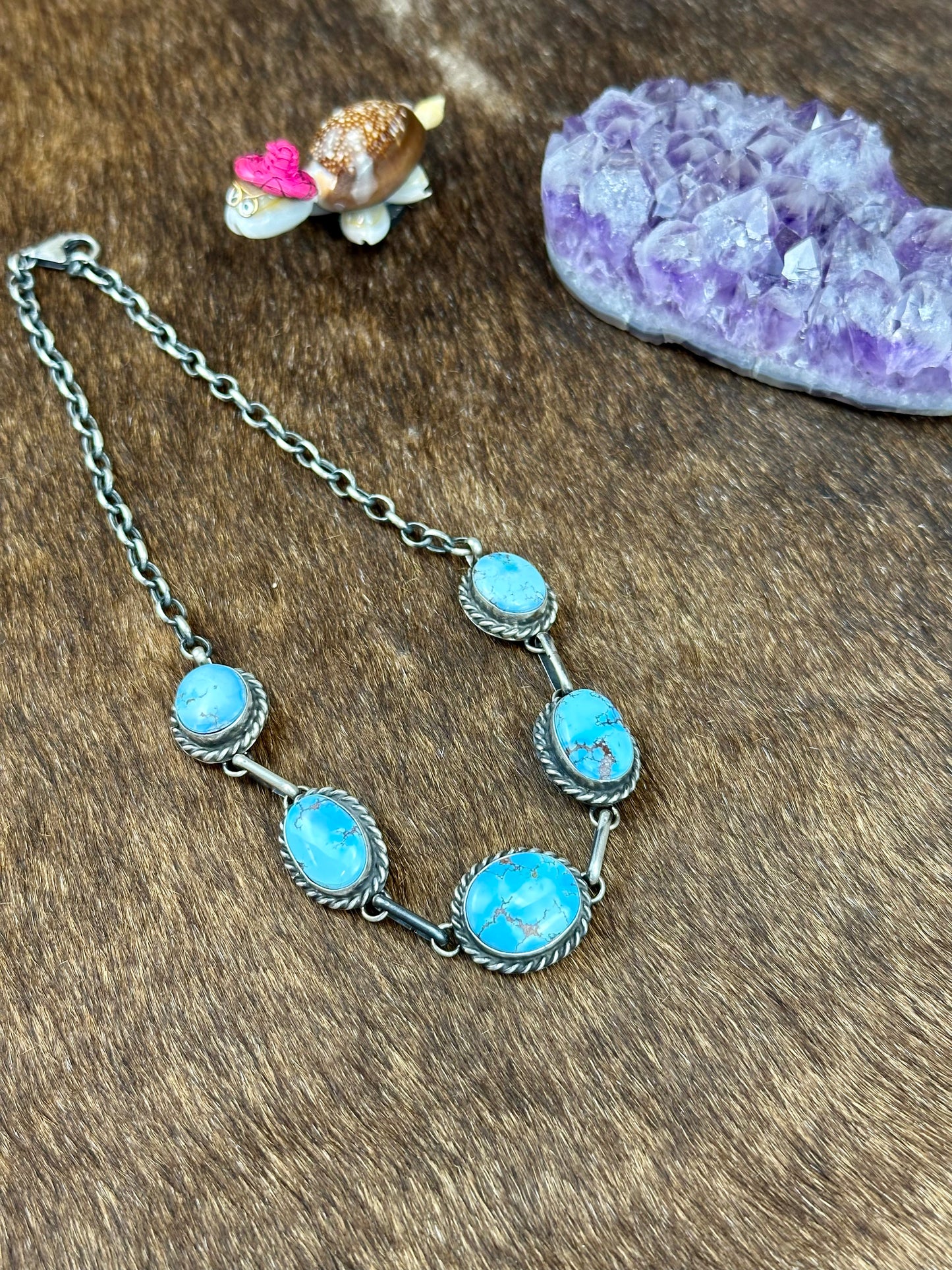 Golden Hills 5 Stone Sterling Silver Choker