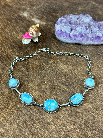 Golden Hills 5 Stone Sterling Silver Choker