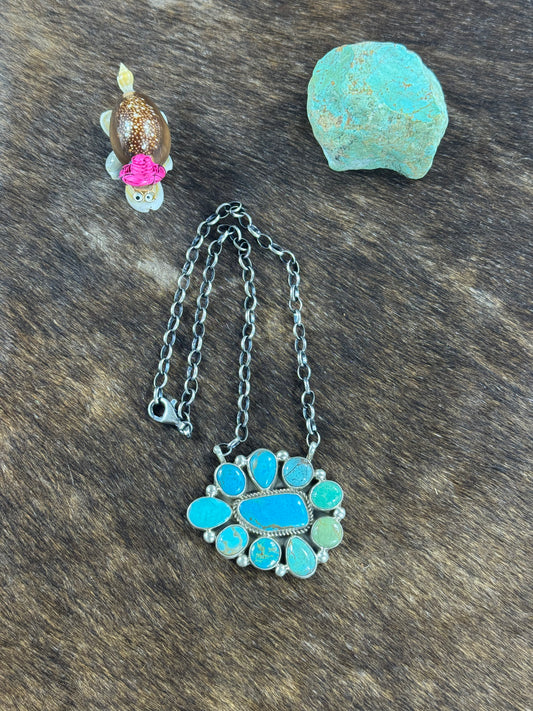 Kingman Cluster Necklace