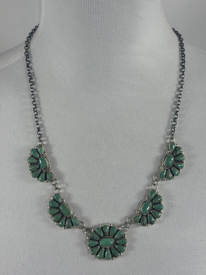 Half Cluster Lariat Necklace