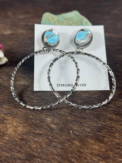 Cotton Candy Hoop Earring