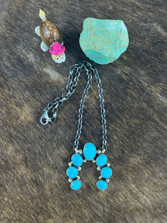 Kingman Turquoise Naja Necklace