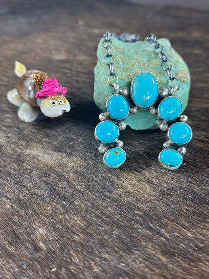 Kingman Turquoise Naja Necklace