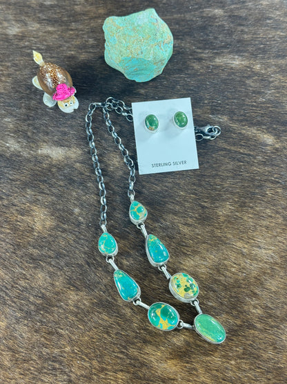 Kingman Turquoise Lariat Necklace