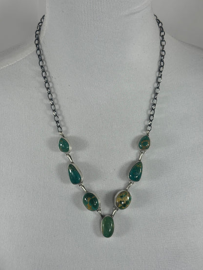 Kingman Turquoise Lariat Necklace