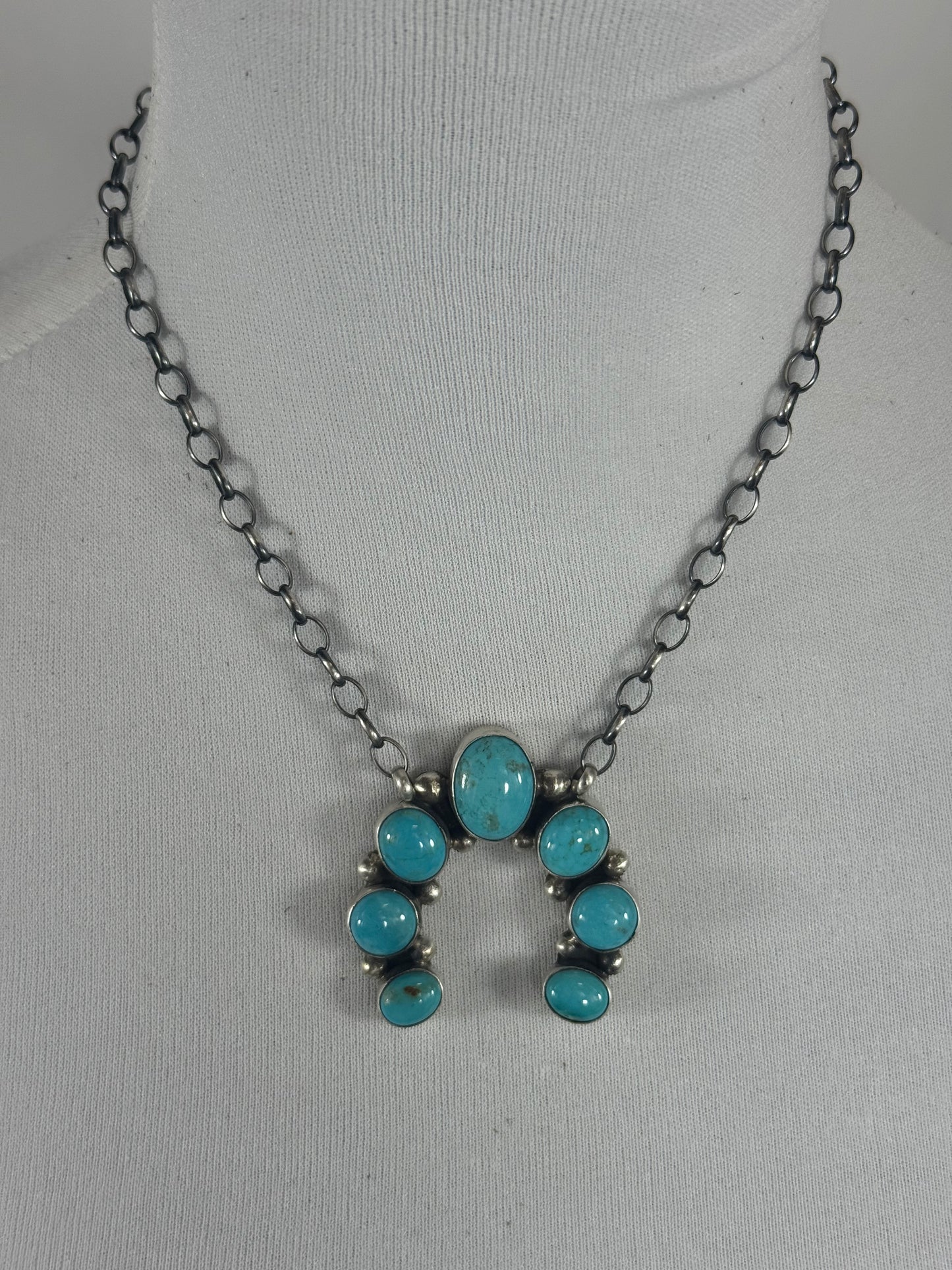 Kingman Turquoise Naja Necklace