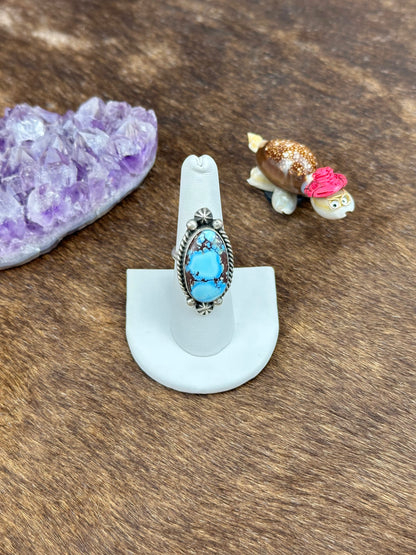 Golden Hills Turquoise Sterling Silver Single Stone Ring