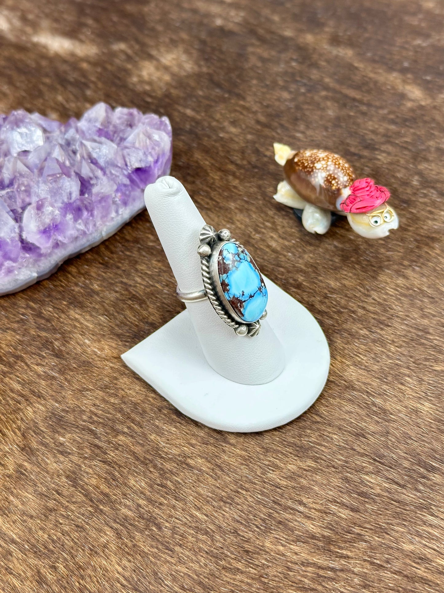 Golden Hills Turquoise Sterling Silver Single Stone Ring