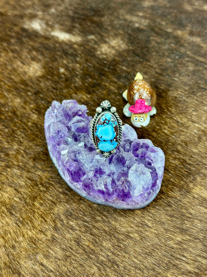 Golden Hills Turquoise Sterling Silver Single Stone Ring