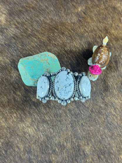 3 Stone White Buffalo Cuff