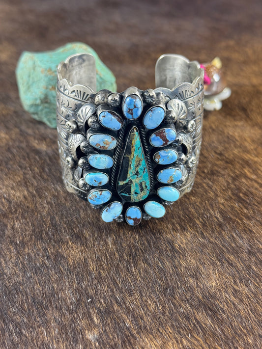Golden Hills and Black Jack Cluster Cuff