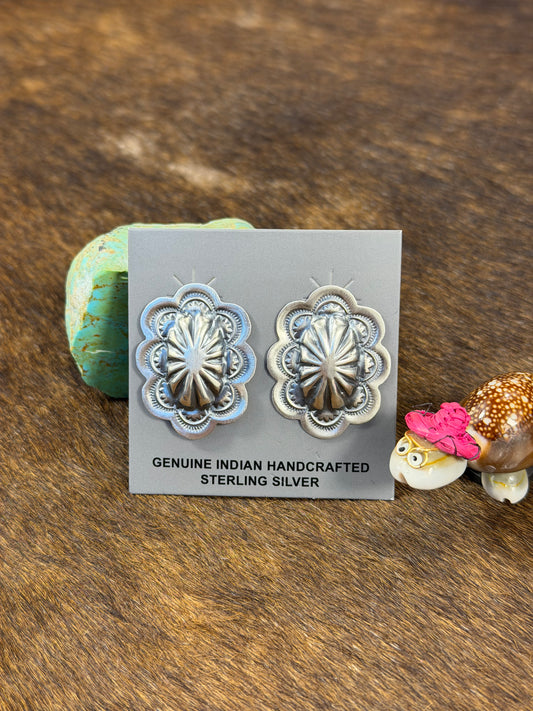 Sterling Sliver Floral Earring
