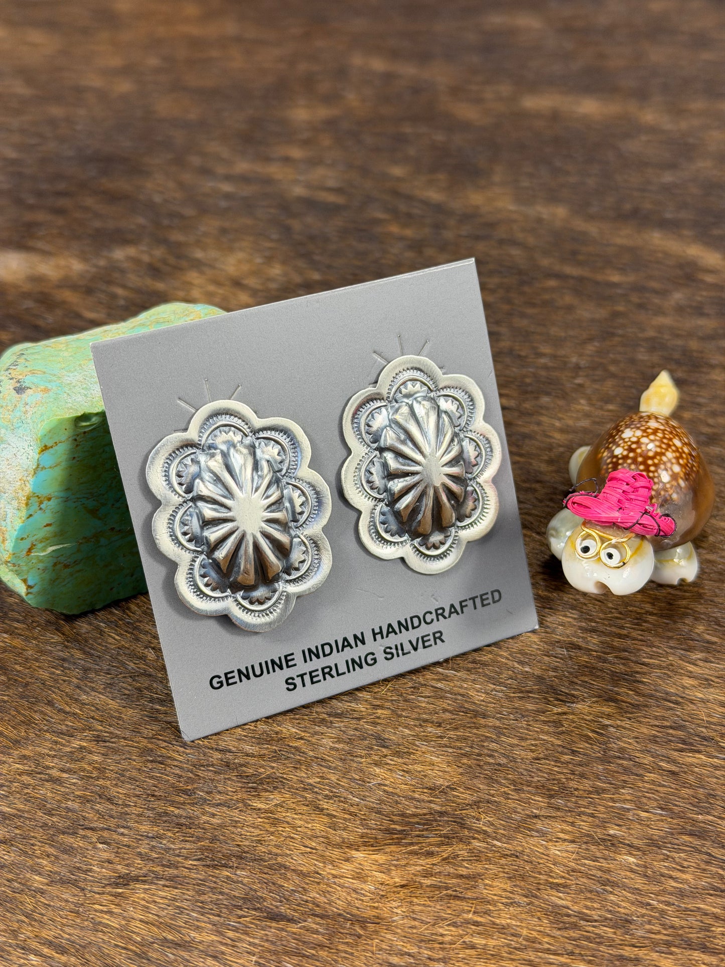 Sterling Sliver Floral Earring