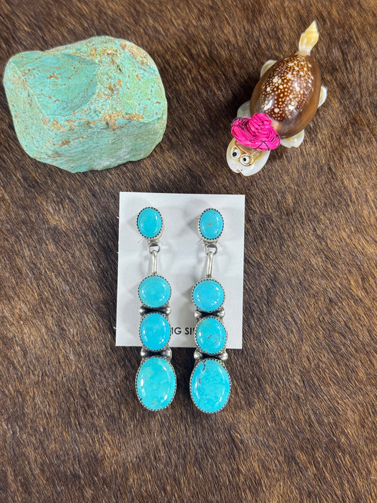 Kingman Turquoise Dangle Earring