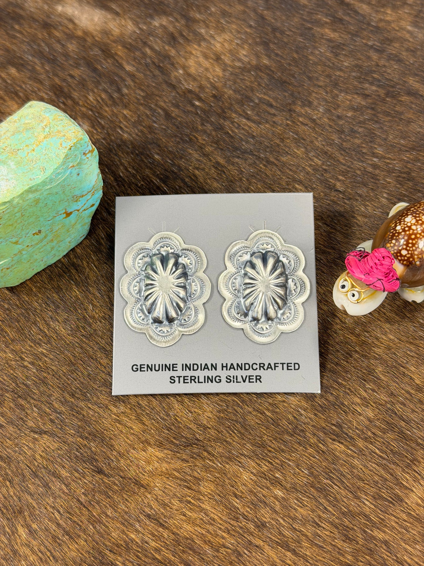 Sterling Sliver Floral Earring