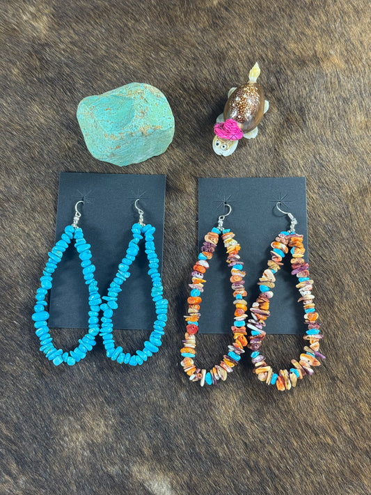 Kingman and Multi Color "Shoulder Duster" Earring