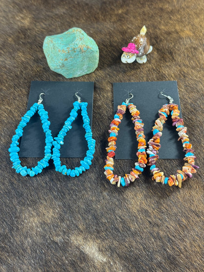 Kingman and Multi Color "Shoulder Duster" Earring
