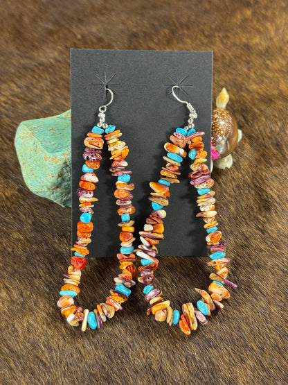 Kingman and Multi Color "Shoulder Duster" Earring