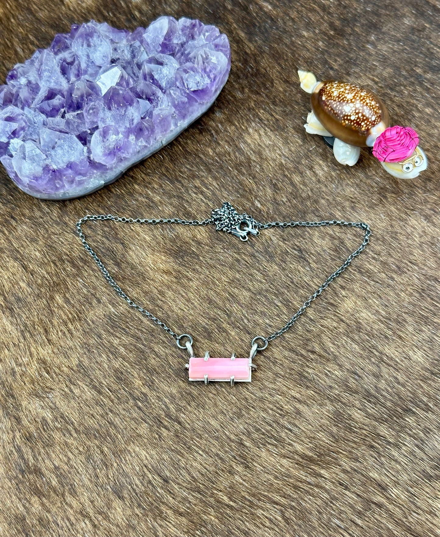 Pink Conch Sterling Silver Waterproof Bar