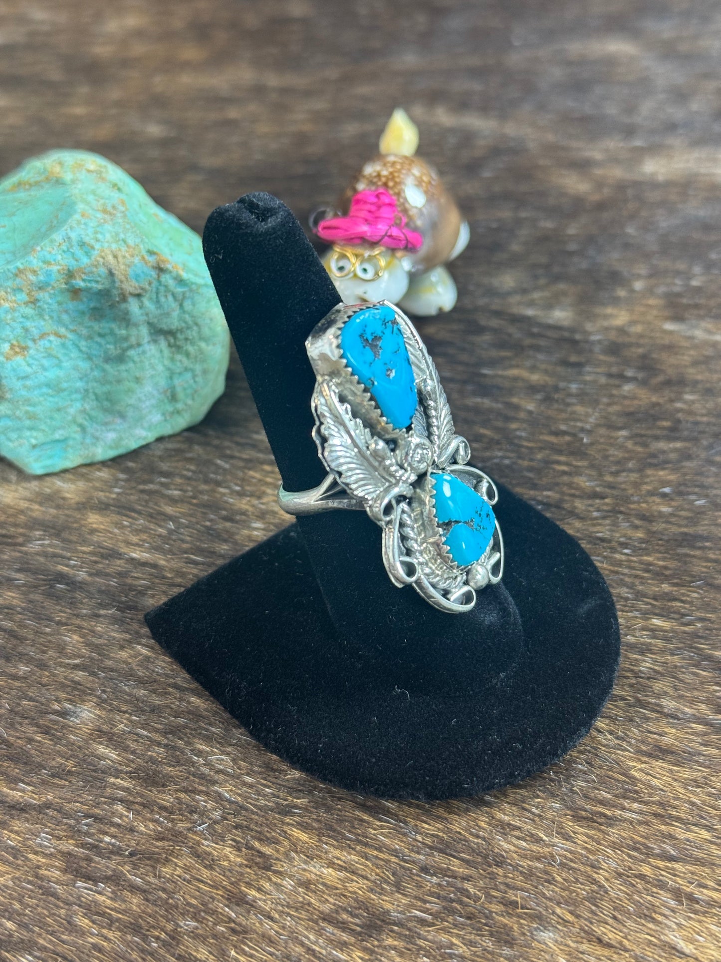 Sleeping Beauty Feather Ring