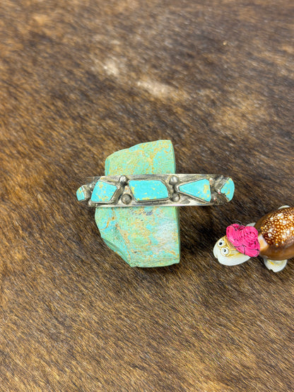 5 Stone Kingman Turquoise Bracelet