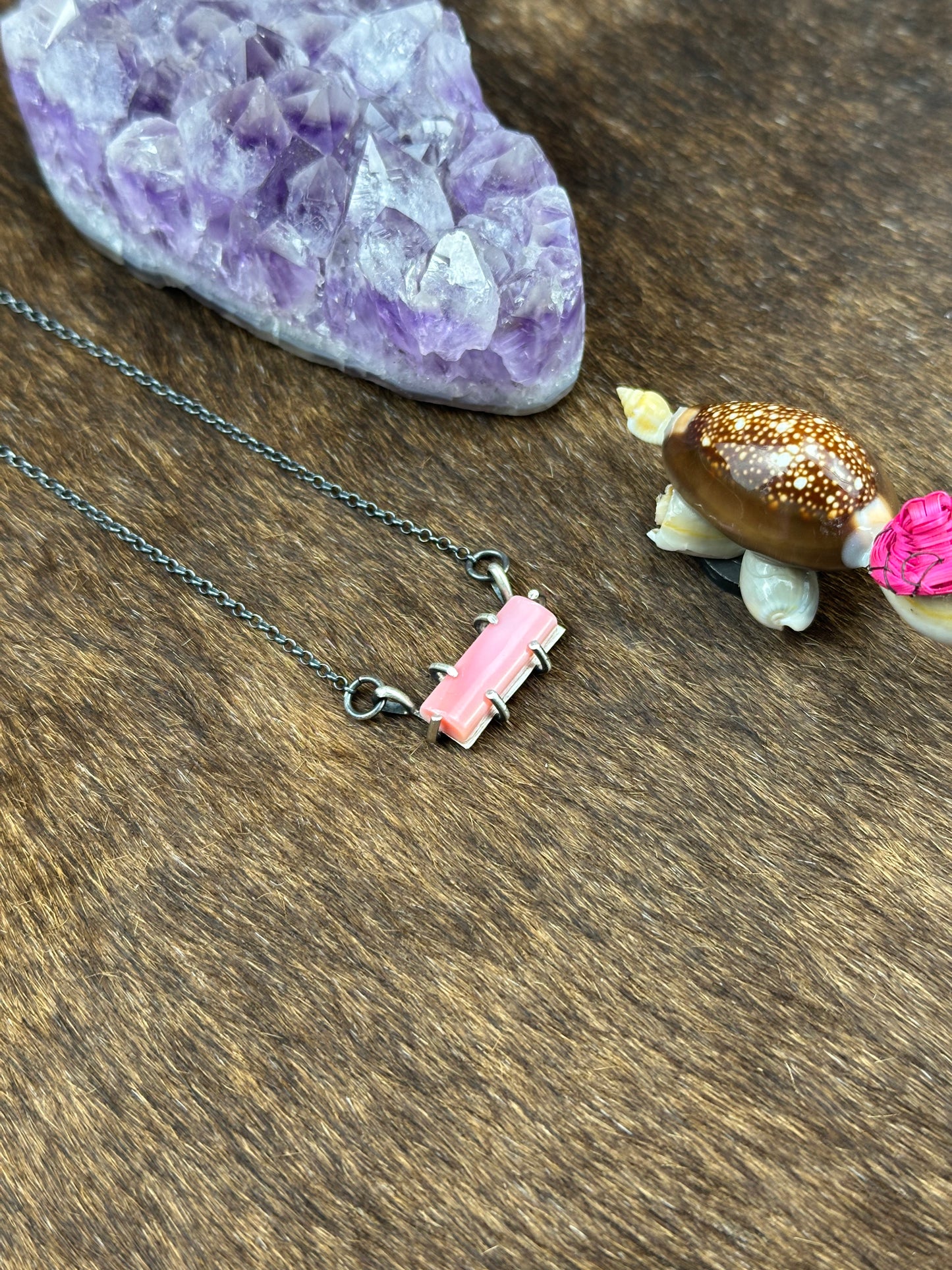 Pink Conch Sterling Silver Waterproof Bar