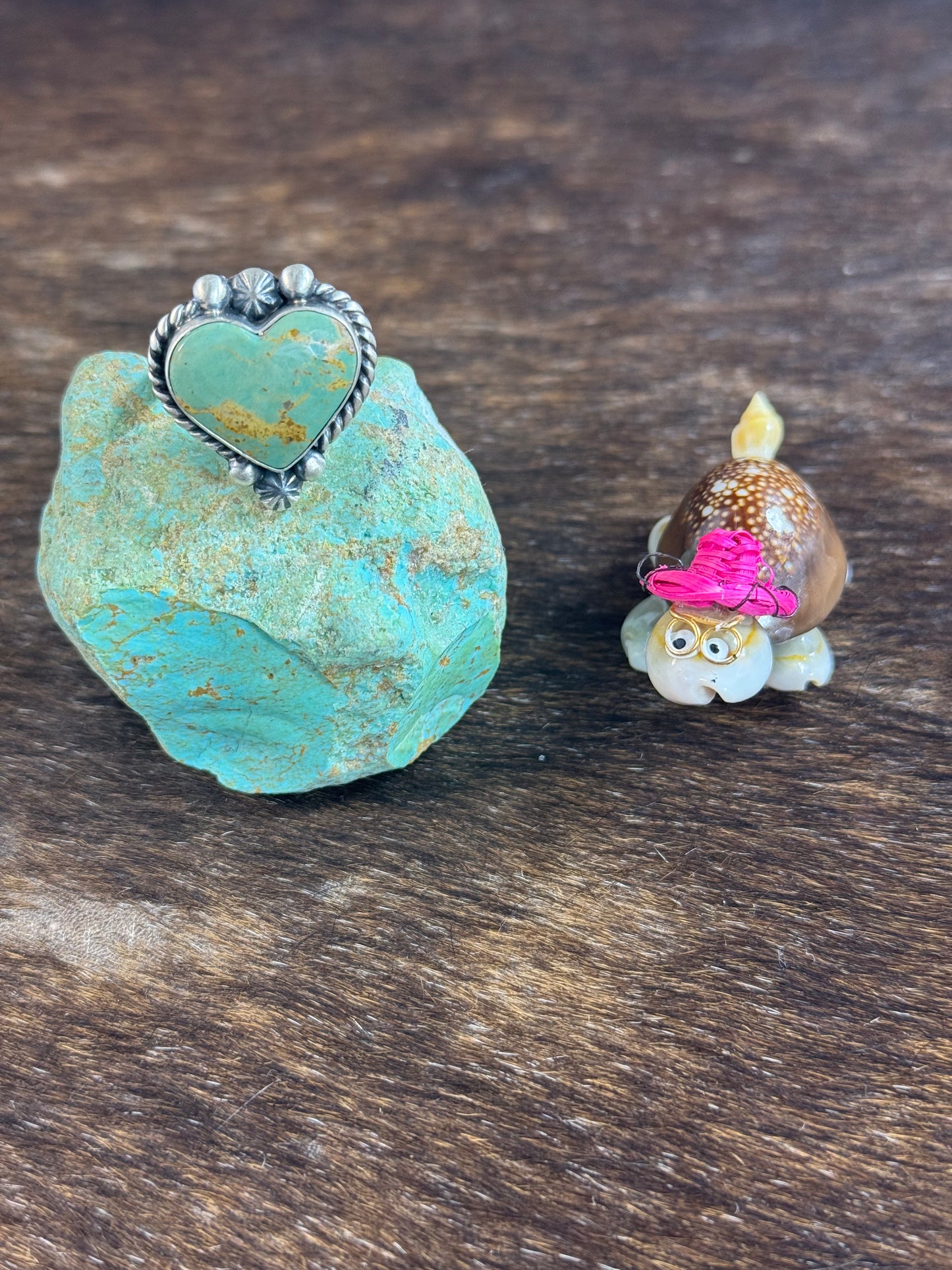 Kingman Turquoise Small Heart Ring