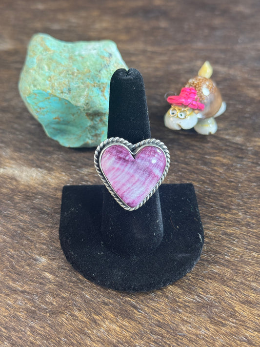Purple Spiny Large Sized Heart Ring
