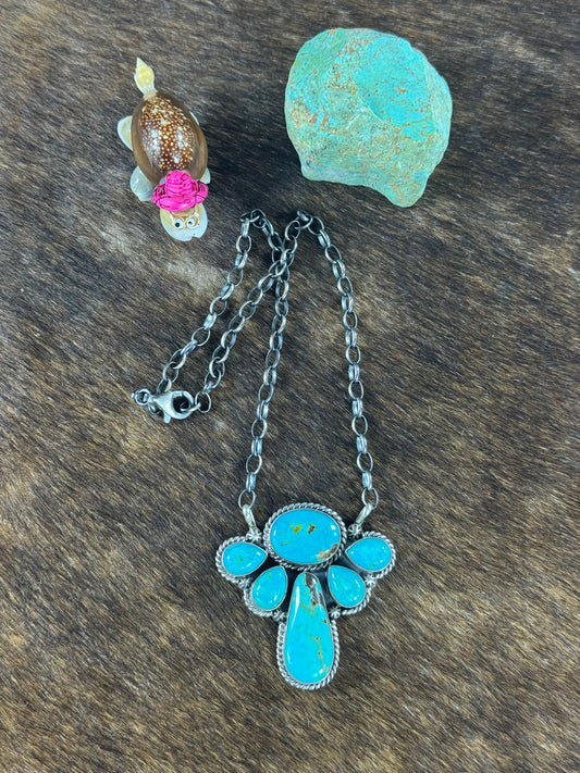 Kingman Half Cluster Fixed Necklace
