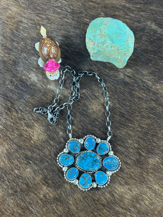 Kingman Cluster Fixed Necklace