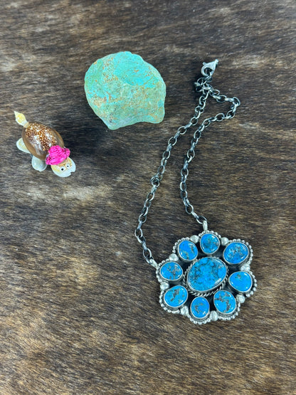 Kingman Cluster Fixed Necklace