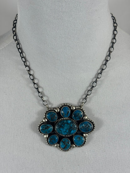 Kingman Cluster Fixed Necklace