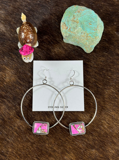Cotton Candy Hoop Earring