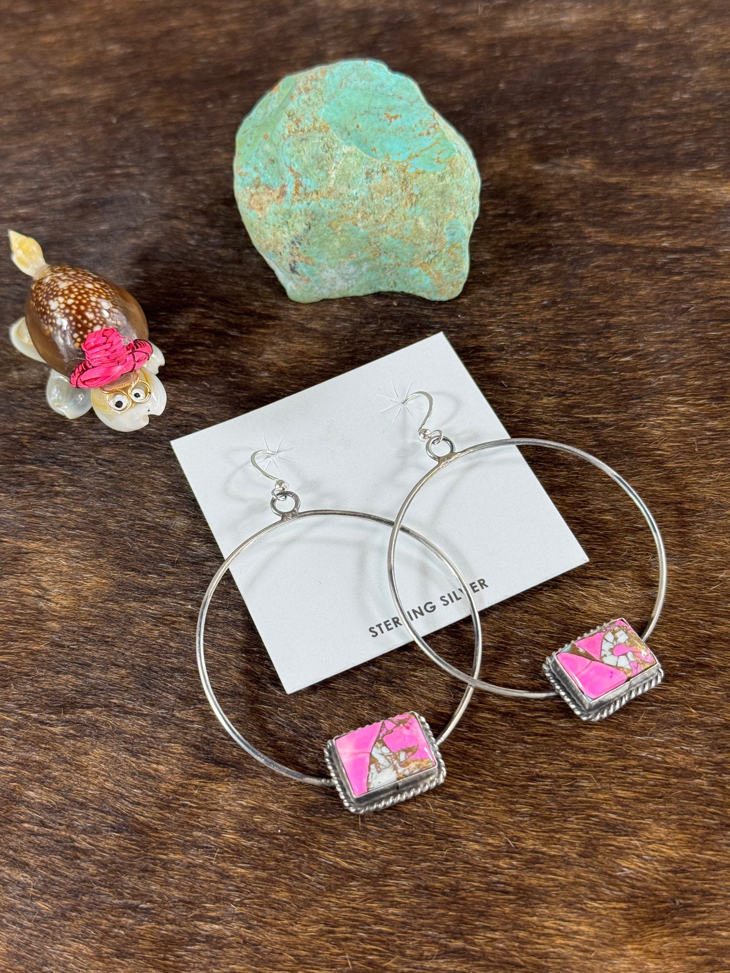 Cotton Candy Hoop Earring
