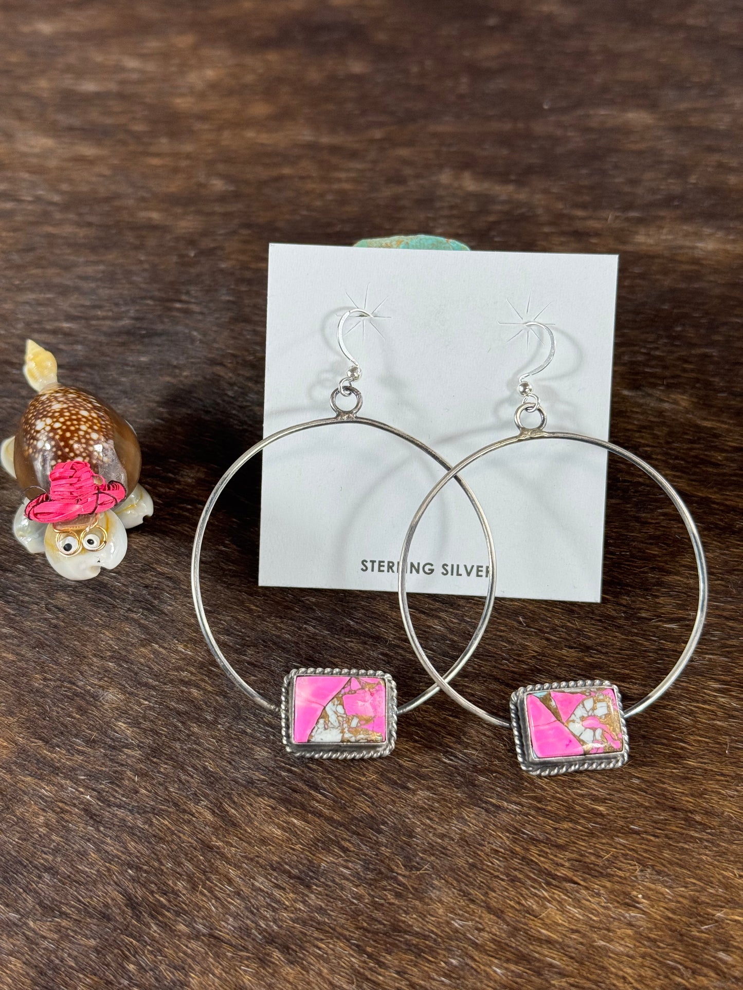 Cotton Candy Hoop Earring
