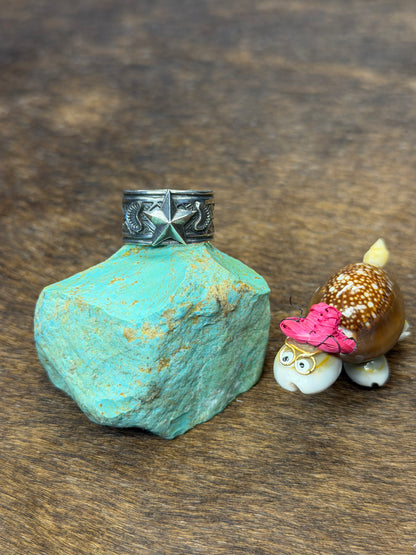 Sterling Silver Star Stamp Ring