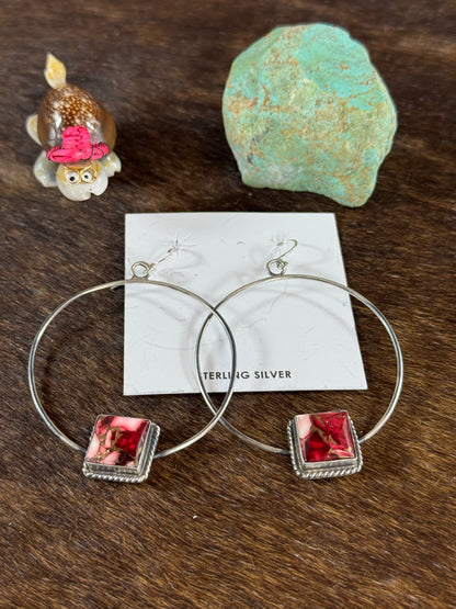 Dahlia Rose Hoop Earring