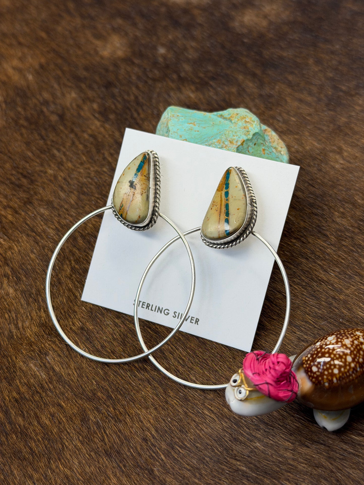 Royston Ribbon & Sterling Silver Dangle Hoop Earrings