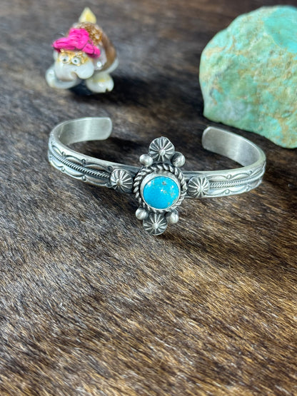 Kingman Turquoise Stamp Cuff