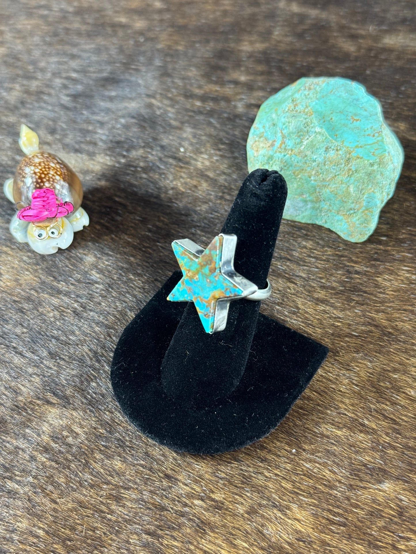 Kingman Turquoise Star Ring