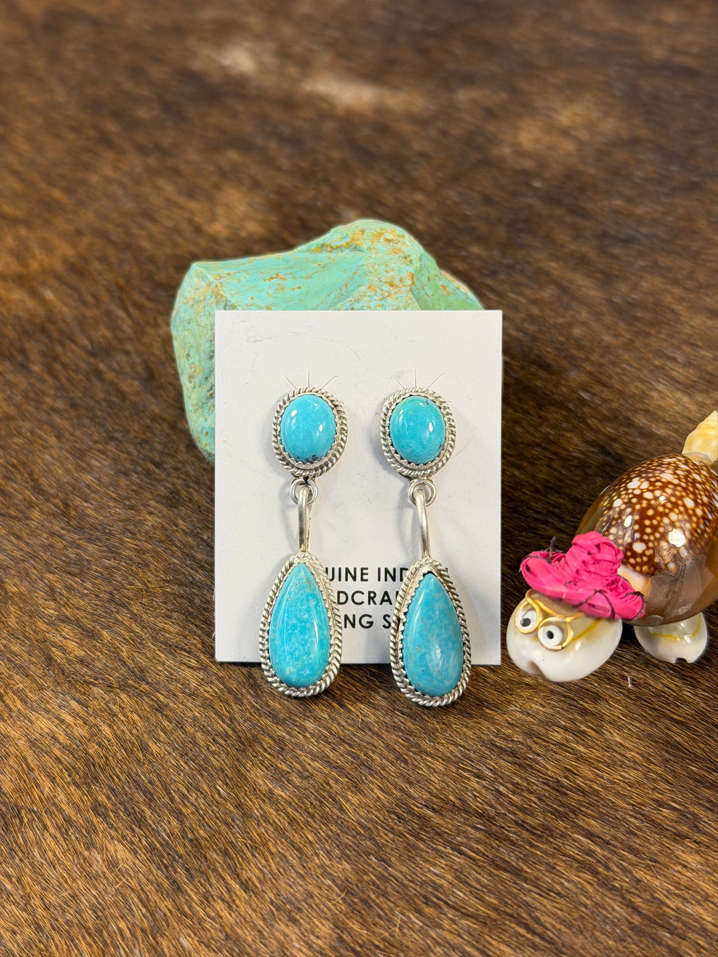 Kingman Turquoise Dangle Earring