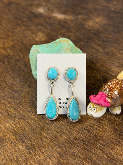 Kingman Turquoise Dangle Earring