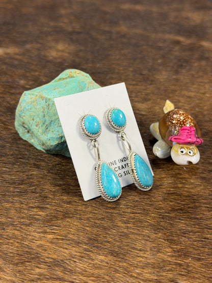 Kingman Turquoise Dangle Earring
